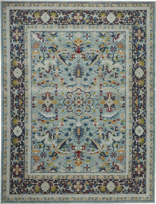 Nourison Ankara Global ANR14 Teal Multicolor Area Rug main image