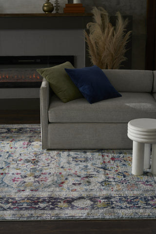 Nourison Ankara Global ANR14 Teal Multicolor Area Rug Room Image Feature