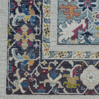 Nourison Ankara Global ANR14 Teal Multicolor Area Rug Swatch Image