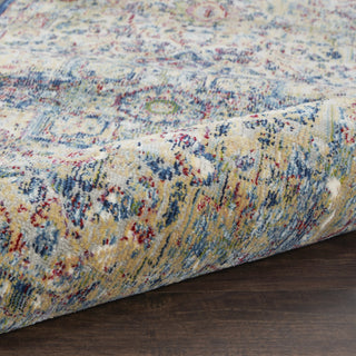 Nourison Ankara Global ANR15 Grey Navy Area Rug Corner Image