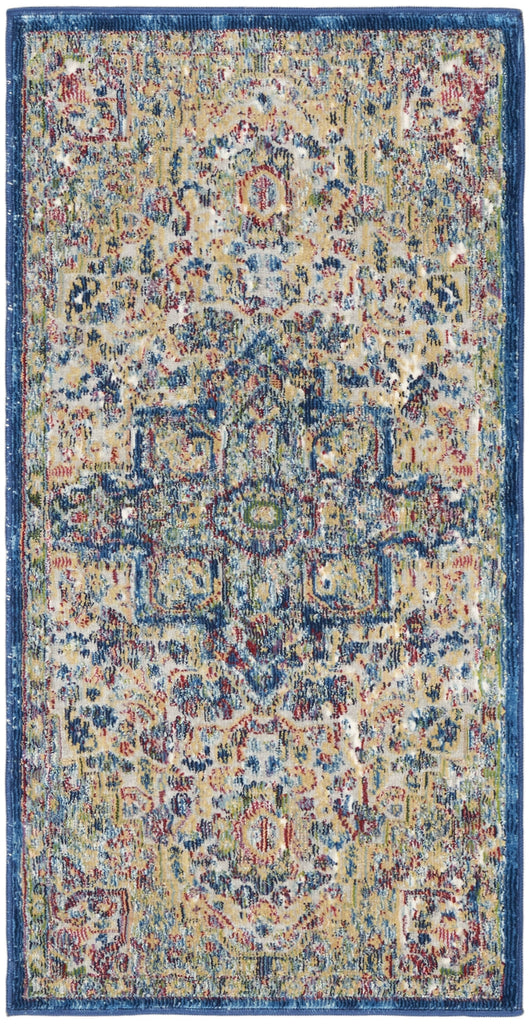 Nourison Ankara Global ANR15 Grey Navy Area Rug main image
