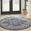 Nourison Ankara Global ANR15 Grey Navy Area Rug Corner Image