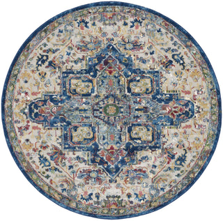 Nourison Ankara Global ANR15 Grey Navy Area Rug Main Image