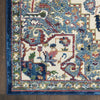 Nourison Ankara Global ANR15 Ivory Navy Area Rug Detail Image