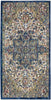 Nourison Ankara Global ANR15 Ivory Navy Area Rug Main Image
