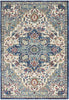 Nourison Ankara Global ANR15 Ivory Navy Area Rug Main Image