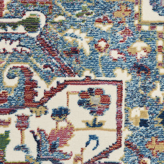 Nourison Ankara Global ANR15 Ivory Navy Area Rug Swatch Image