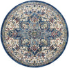 Nourison Ankara Global ANR15 Ivory Navy Area Rug Main Image