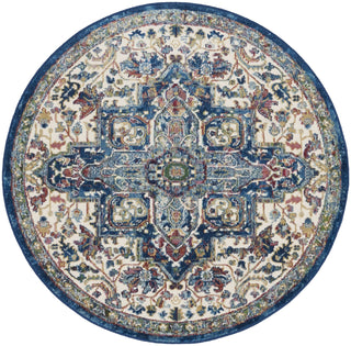 Nourison Ankara Global ANR15 Ivory Navy Area Rug Main Image