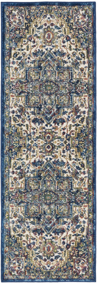 Nourison Ankara Global ANR15 Ivory Navy Area Rug Main Image