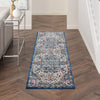 Nourison Ankara Global ANR15 Ivory Navy Area Rug Corner Image