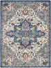 Nourison Ankara Global ANR15 Ivory Navy Area Rug Main Image