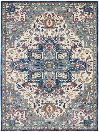 Nourison Ankara Global ANR15 Ivory Navy Area Rug Main Image