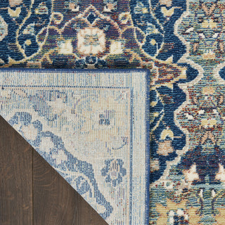 Nourison Ankara Global ANR16 Navy Multicolor Area Rug Corner Image