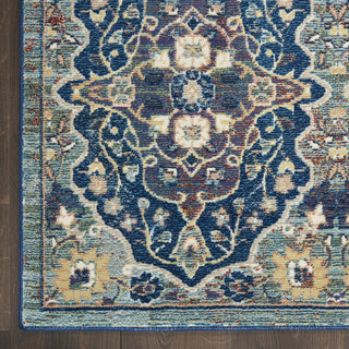 Nourison Ankara Global ANR16 Navy Multicolor Area Rug Detail Image