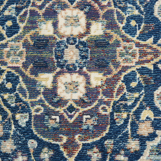 Nourison Ankara Global ANR16 Navy Multicolor Area Rug Swatch Image