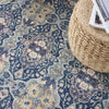 Nourison Ankara Global ANR16 Navy Multicolor Area Rug Corner Image