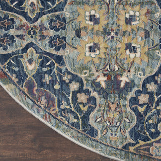 Nourison Ankara Global ANR16 Navy Multicolor Area Rug Detail Image