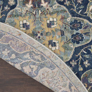Nourison Ankara Global ANR16 Navy Multicolor Area Rug Corner Image