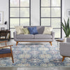 Nourison Ankara Global ANR16 Navy Multicolor Area Rug Room Image Feature