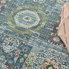 Nourison Ankara Global ANR17 Ivory Light Blue Area Rug Corner Image