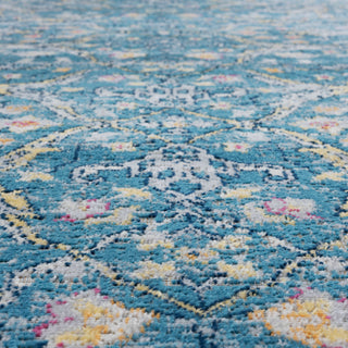 LR Resources Antiquity Botanic Blue Dream Area Rug Angle Image