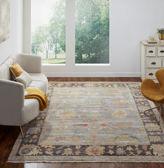 Ancient Boundaries Aquilla AQU-04 Grey Flannel/Bark Area Rug Lifestyle Image