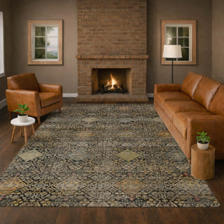 Dalyn Aristo AR1 Black Area Rug Lifestyle Image Feature