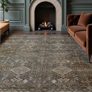 Dalyn Aristo AR1 Chocolate Area Rug Lifestyle Image Feature