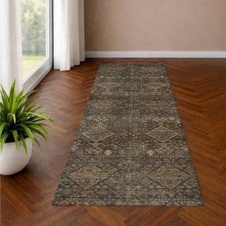 Dalyn Aristo AR1 Chocolate Area Rug Runner Lifestyle Image Feature