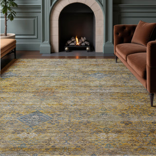 Dalyn Aristo AR1 Gold Area Rug Lifestyle Image Feature