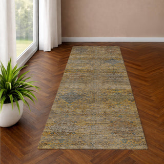 Dalyn Aristo AR1 Gold Area Rug Runner Lifestyle Image Feature