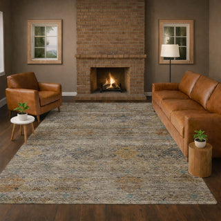 Dalyn Aristo AR1 Pewter Area Rug Lifestyle Image Feature