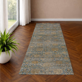 Dalyn Aristo AR3 Blue Area Rug Runner Lifestyle Image Feature