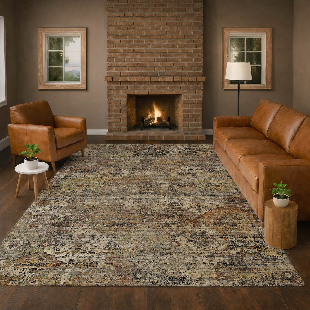 Dalyn Aristo AR4 Taupe Area Rug Lifestyle Image Feature