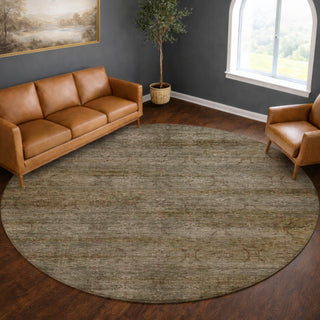 Dalyn Aristo AR5 Basil Area Rug Round Lifestyle Image Feature