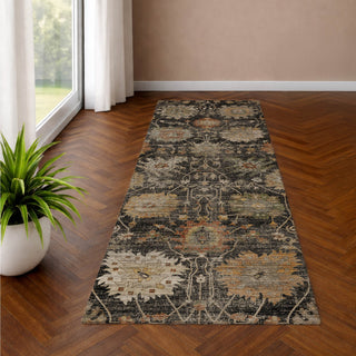 Dalyn Aristo AR6 Black Area Rug Runner Lifestyle Image Feature
