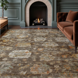 Dalyn Aristo AR7 Chocolate Area Rug Lifestyle Image Feature