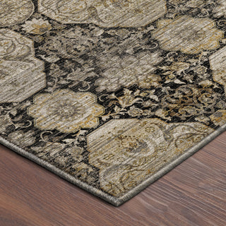 Dalyn Aristo AR8 Black Area Rug Corner Image