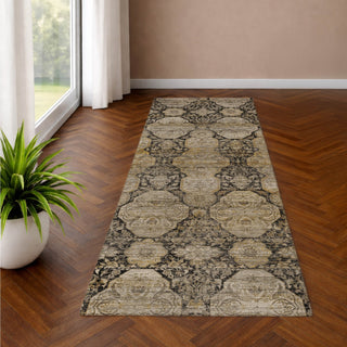 Dalyn Aristo AR8 Black Area Rug Runner Lifestyle Image Feature