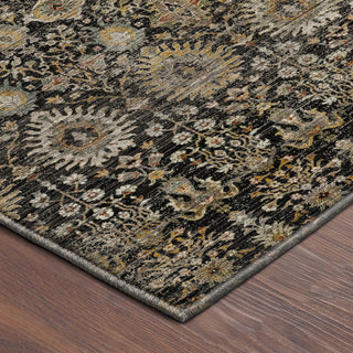 Dalyn Aristo AR9 Black Area Rug Corner Image