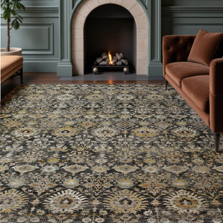 Dalyn Aristo AR9 Black Area Rug Lifestyle Image Feature