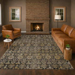 Dalyn Aristo AR9 Black Area Rug Lifestyle Image Feature