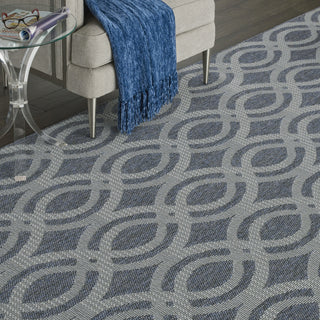 Nourison Aruba ARB05 Slate/Light Blue Area Rug Corner Image