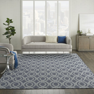 Nourison Aruba ARB05 Slate/Light Blue Area Rug Corner Image