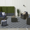 Nourison Aruba ARB05 Slate/Light Blue Area Rug Room Image Feature