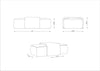 Surya Argon ARGN-001 Dark Green / Brown Furniture Line Drawing