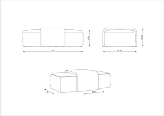 Surya Argon ARGN-001 Dark Green / Brown Furniture Line Drawing