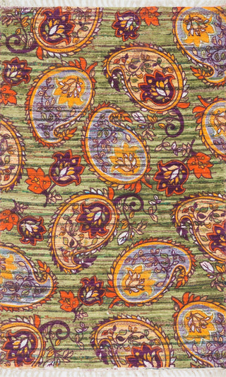 Loloi Aria HAR10 Green / Orange Area Rug Main