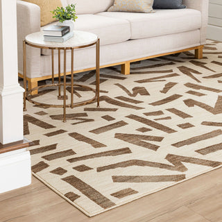 Karastan Foundation by Home Arlo Taupe Area Rug Stacy Garcia Lifestyle Image Feature